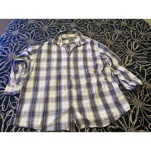 Midtown Shirt Men's 3XL Long Sleeve Dress Button Cotton Gray Black